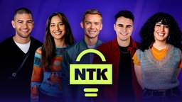 Teamfoto Hosts von Nice to know: Elias Hamdani, Aylin Kazi, Tim Schrankel, Lukas Klepsch, Tessniem Kadiri